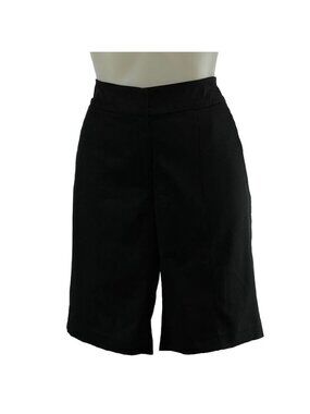 IZOD Golf Womens Black Classic Fit Bermuda Shorts Size 8